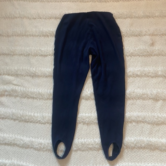 Vintage stirrup pants black leggings cotton spandex elastic waist women’s size M - Picture 2 of 6